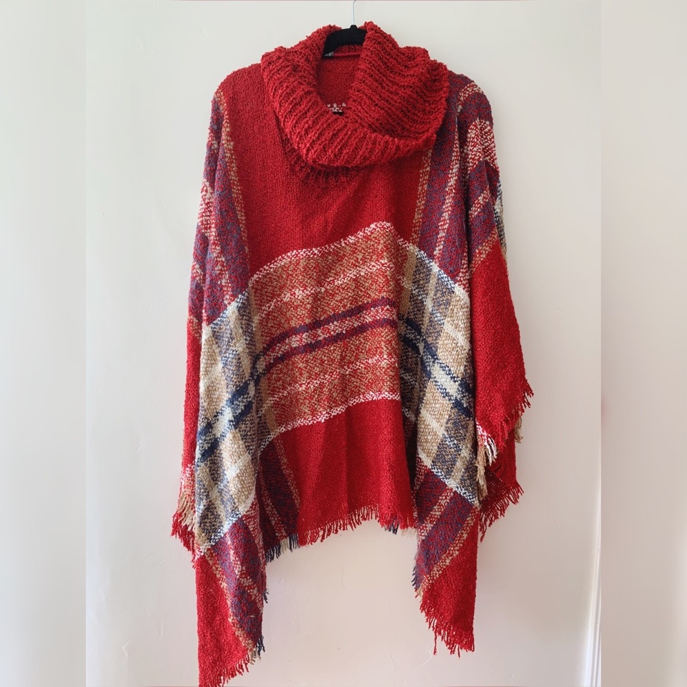 Fall/Holiday Poncho - Picture 2 of 3